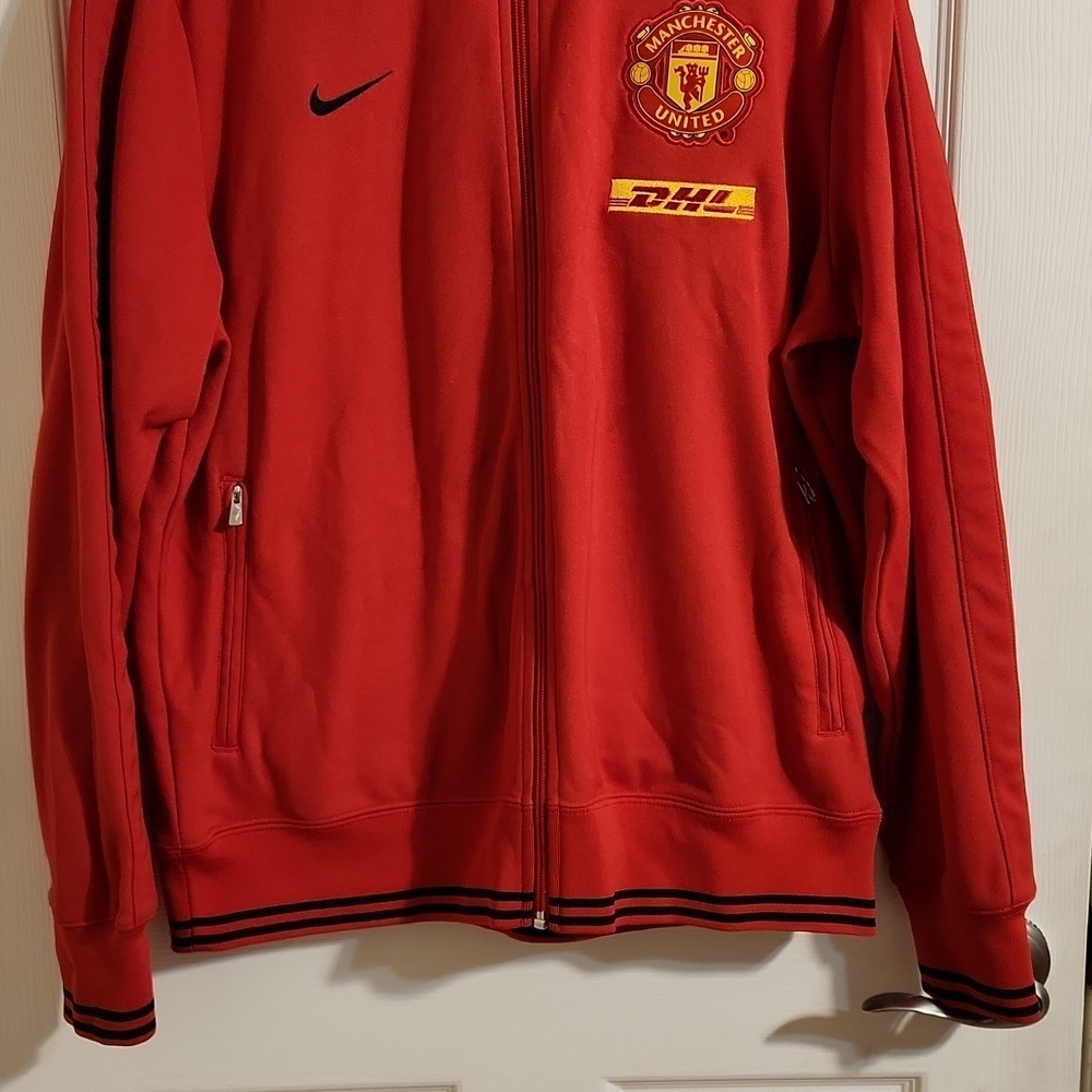 Vintage Y2K Nike Manchester United Track Jacket Full Zip Sz XL Soccer Futbol EUC - Picture 3 of 14
